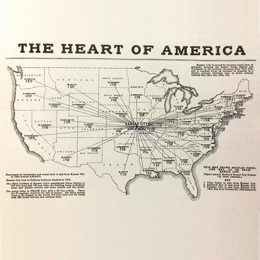 The Heart of America map