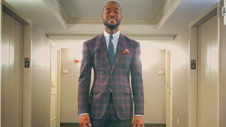 Kemba Walker wearing Tom Paolini