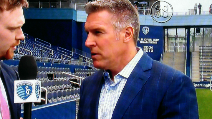 Peter Vermes wearing Tom Paolini