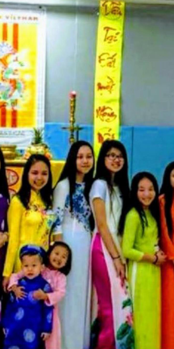 Group of Vietnamese women and children